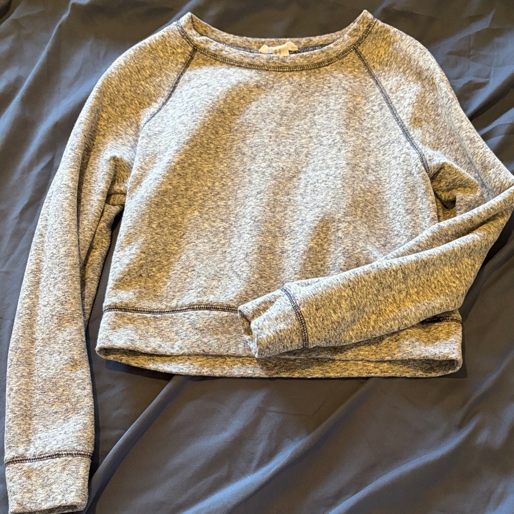 Forever 21 Heather Gray Crop Sweatshirt